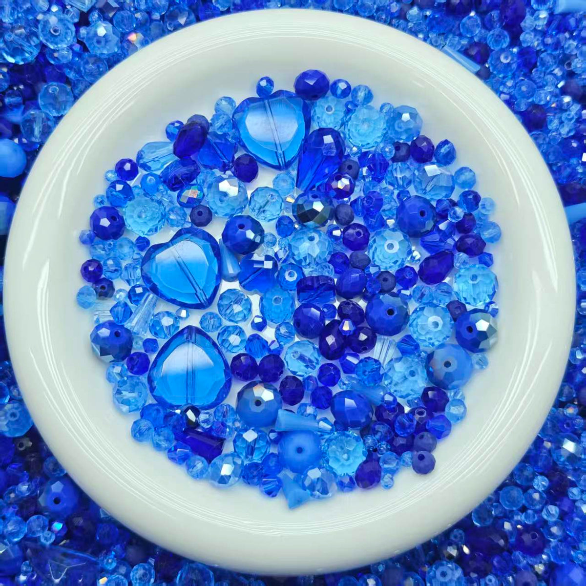 Big sale! Blingbling glass beads - Dark blue(for keychains, phone chains,bracelet, necklace)