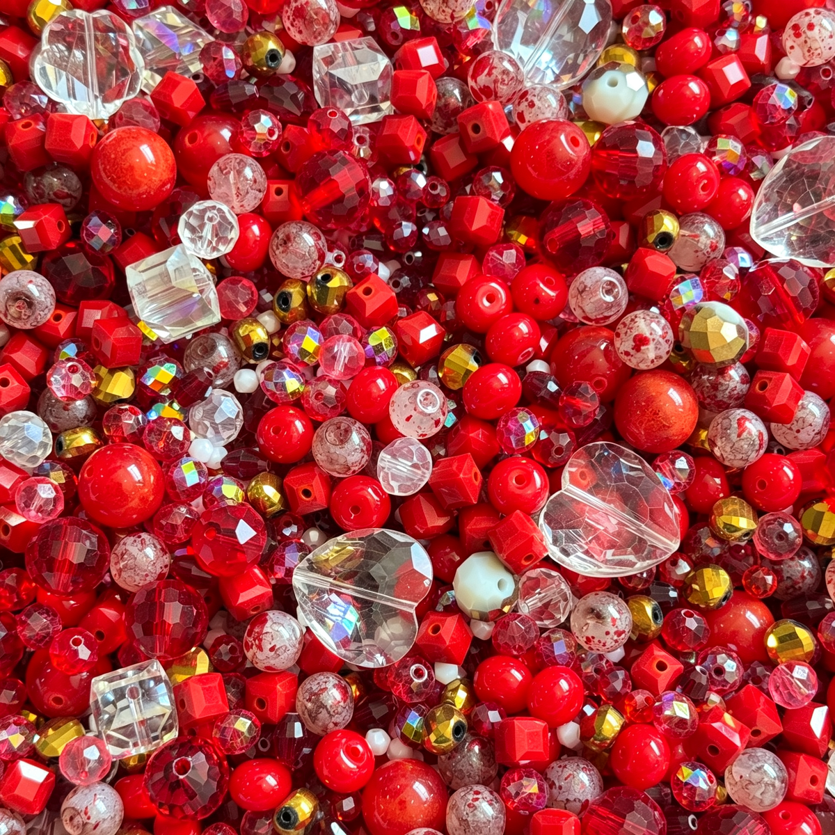 Big sale! Blingbling glass beads - Crimson Spell (for keychains, phone chains,bracelet, necklace)