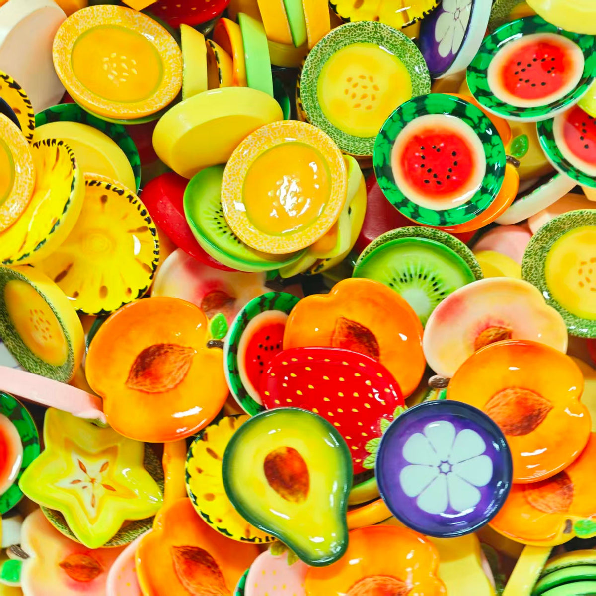Acrylic beads - Fruit dishes (for beadable pens, keychains, phone chains)