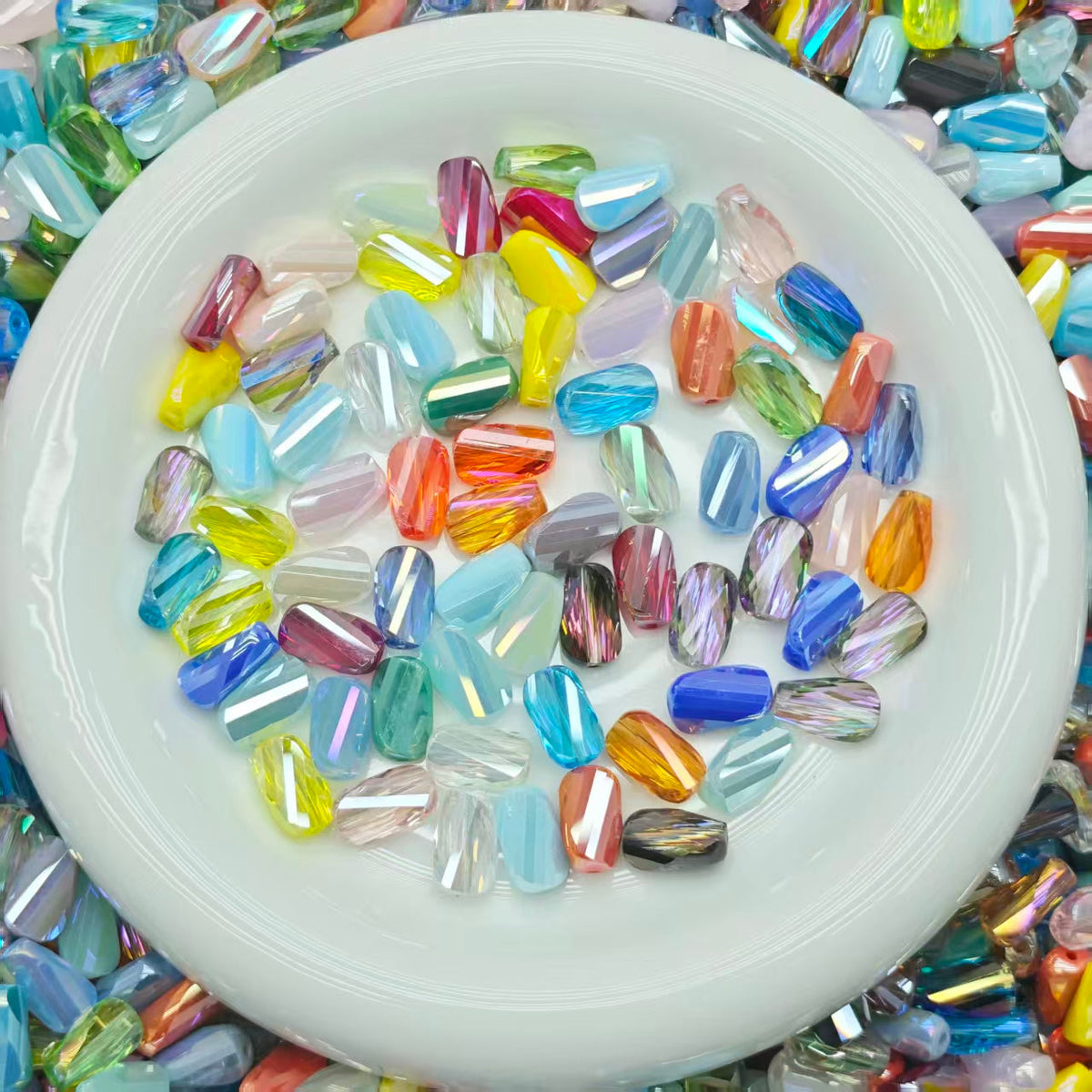 High quality Blingbling glass beads -Twist beads(for keychains, phone chains,bracelet, necklace)