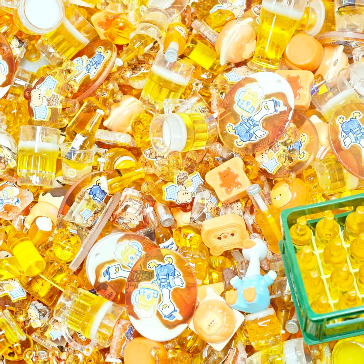 (last 1)Big sale! Acrylic beads - Butter beer (for keychains, phone chains,bracelet, necklace)