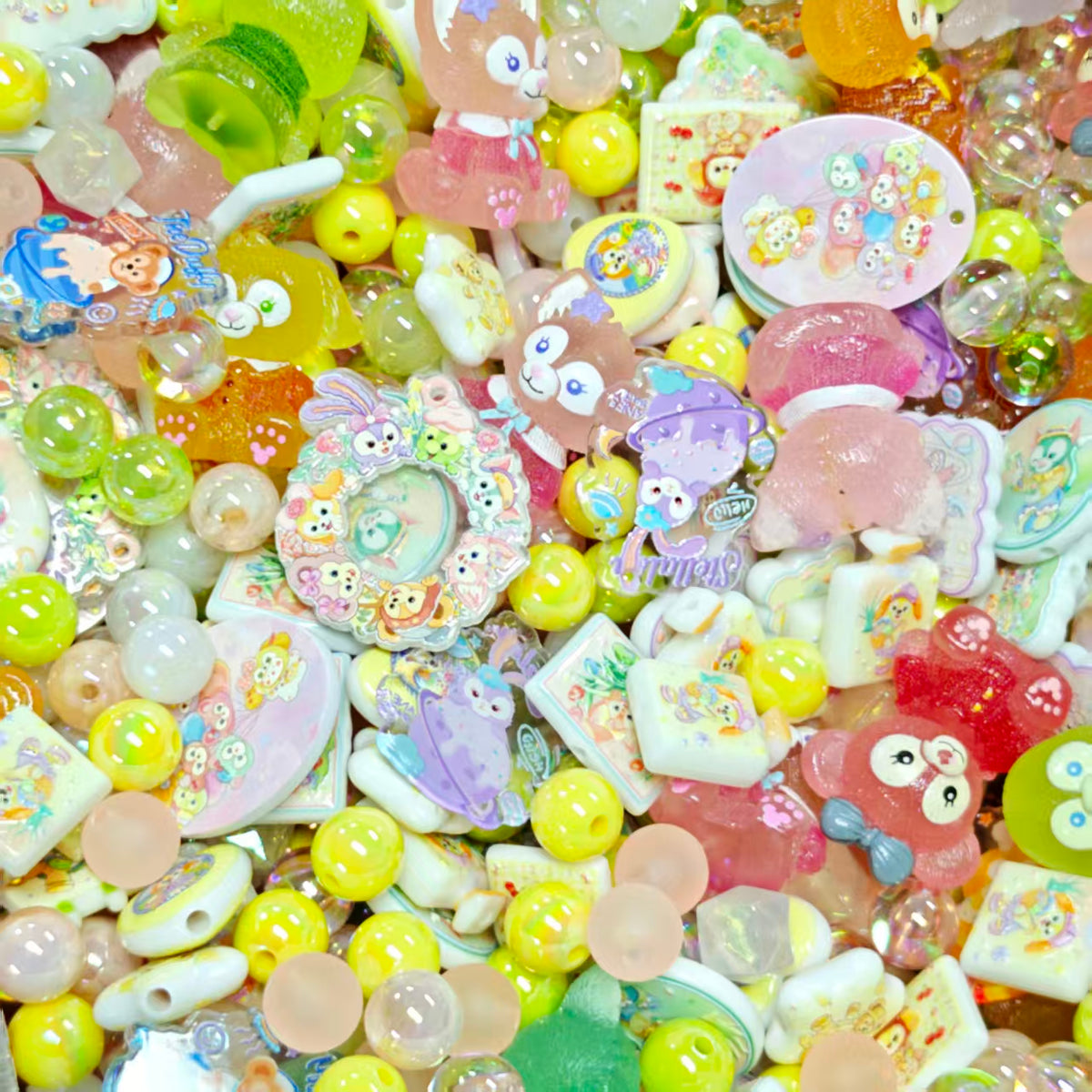 Big sale! Acrylic beads - Duffy and his friends (for keychains, phone chains,bracelet, necklace)