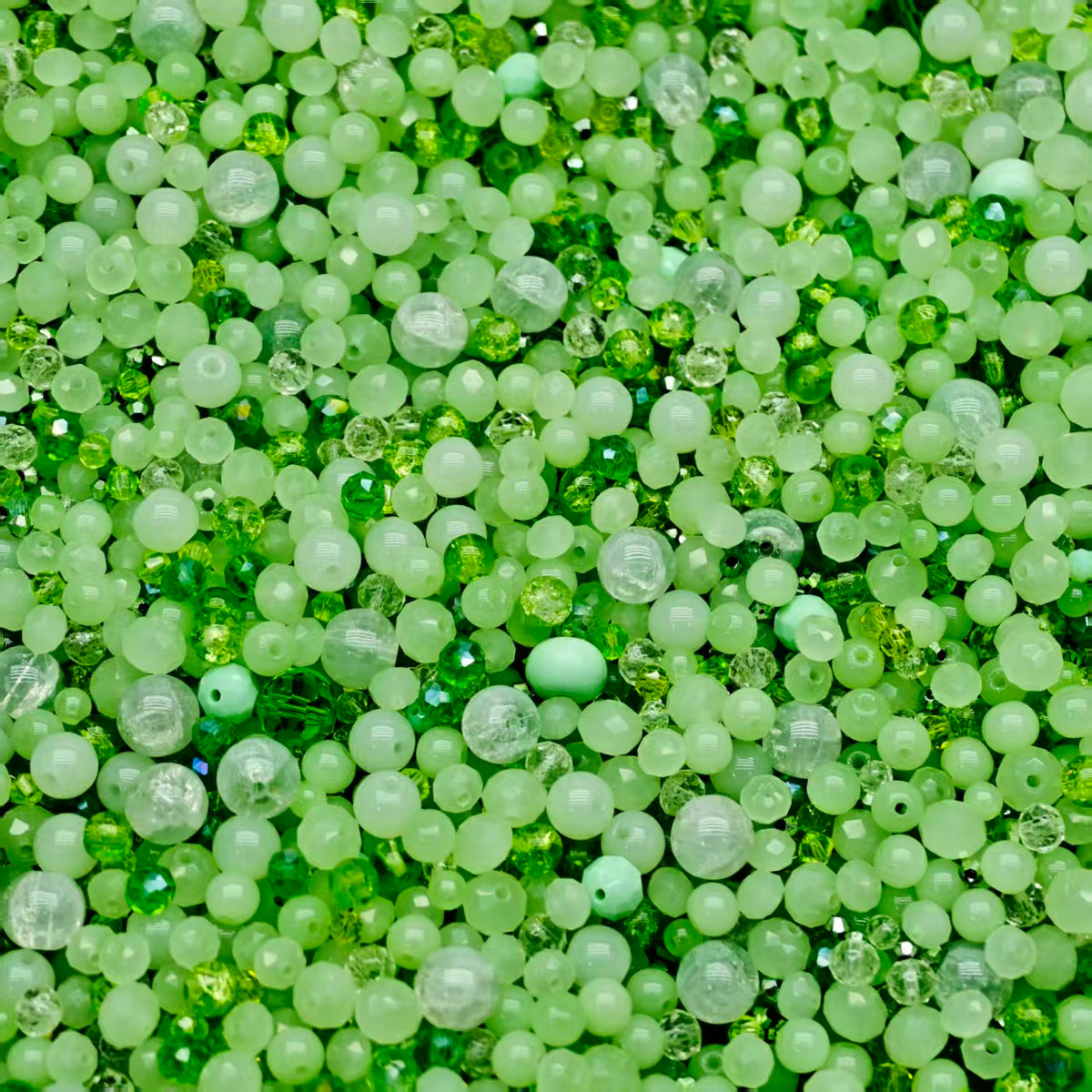 Big sale! Blingbling glass beads - Light Green2.0 (for keychains, phone chains,bracelet, necklace)