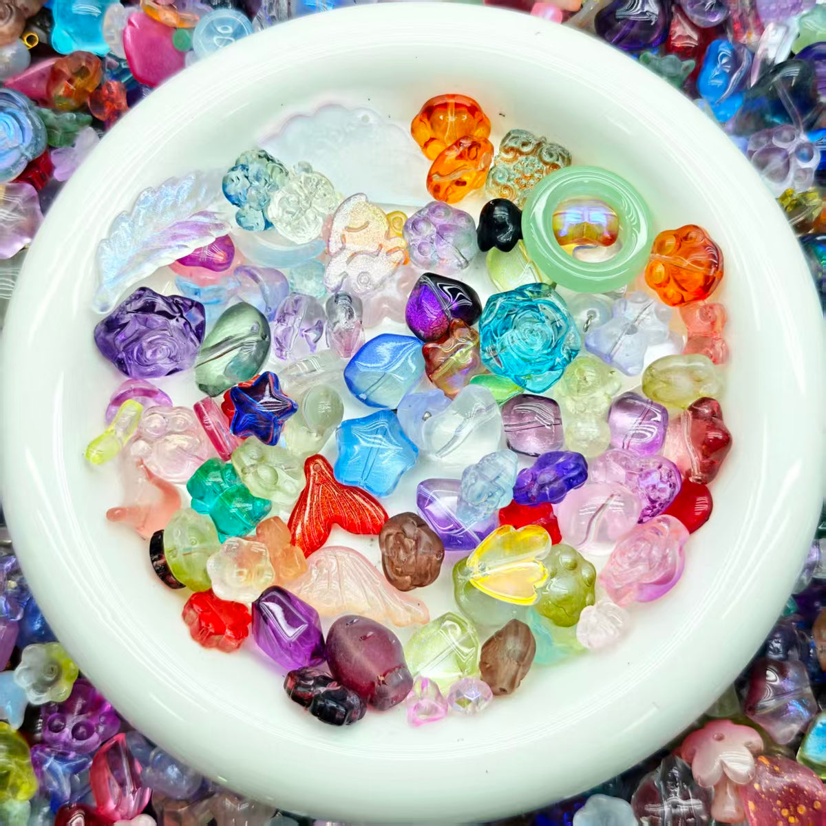 Big sale! Blingbling glass beads - glass accessory random shape (for keychains, phone chains,bracelet, necklace)