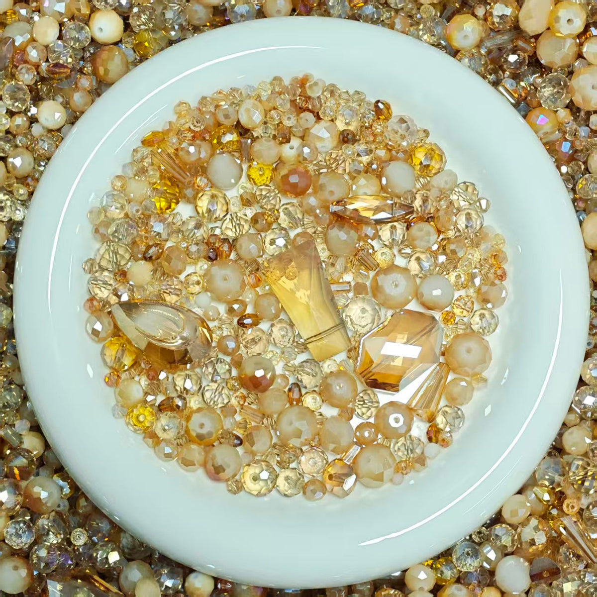 Big sale Blingbling glass beads - champagne mix (for keychains, phone chains,bracelet, necklace)