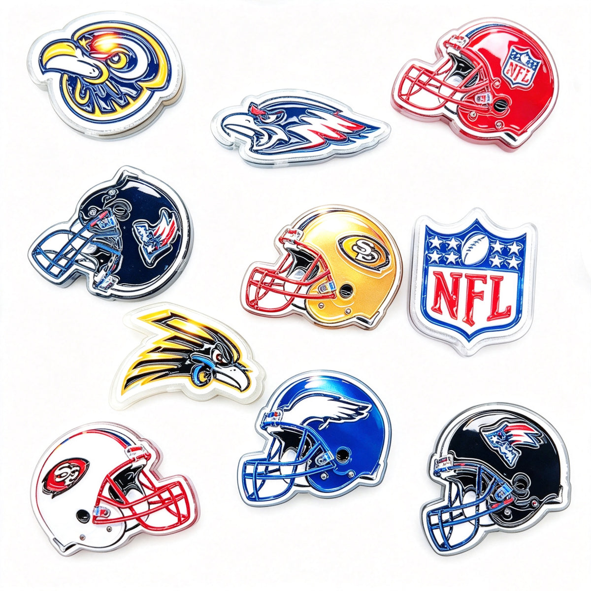 Acrylic Flat beads /1 bag(10pcs)(for beaded pen, keychains, phone chains, bracelet, necklace)