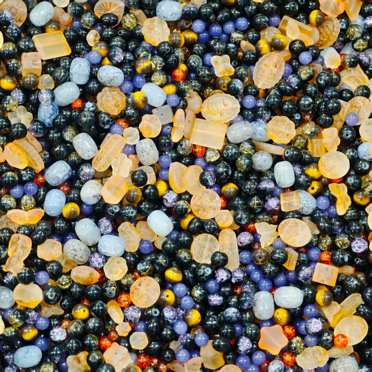 Glass beads- Halloween (for keychains, phone chains,bracelet, necklace)