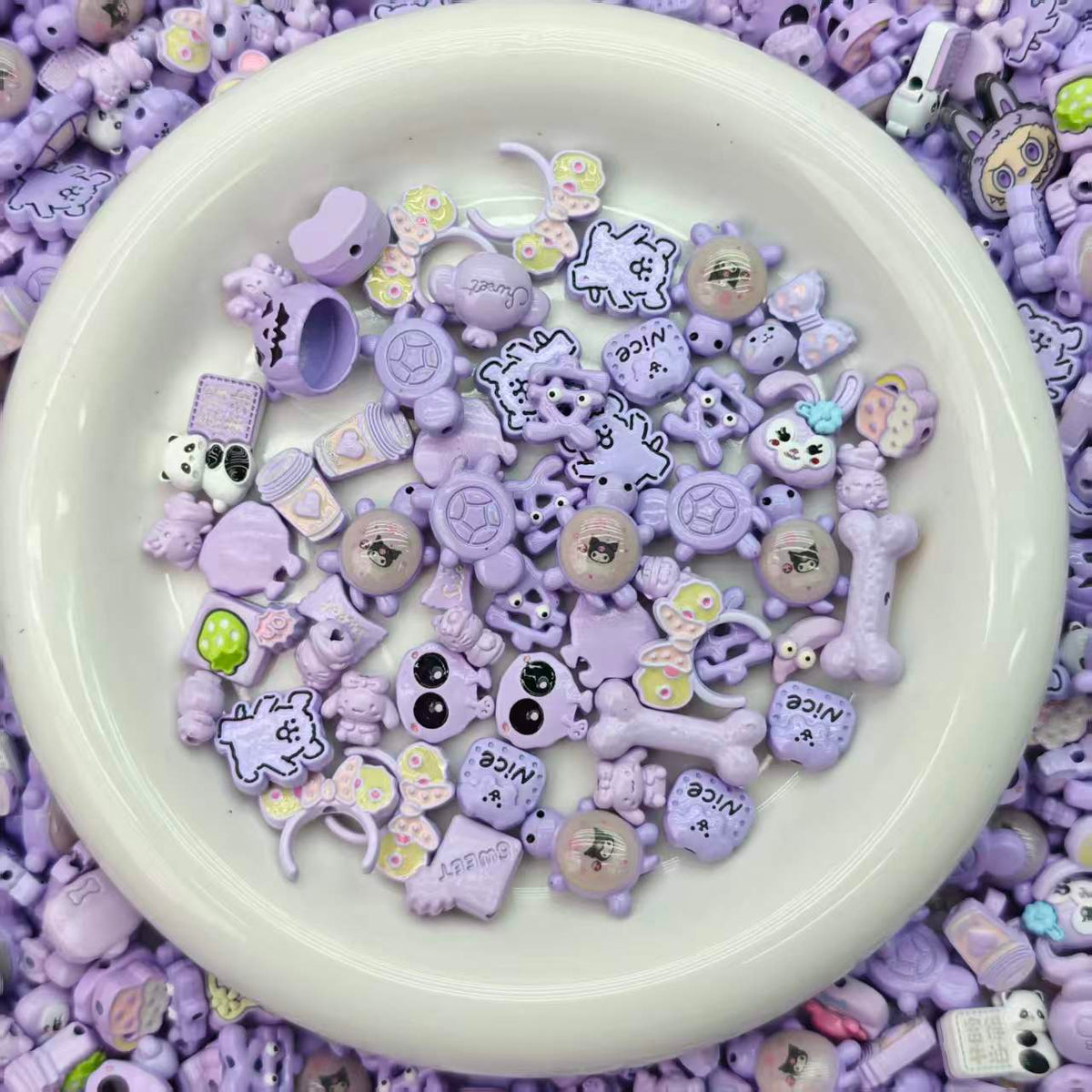 Big sale! - purple alloy beads (small hole not for pen)
