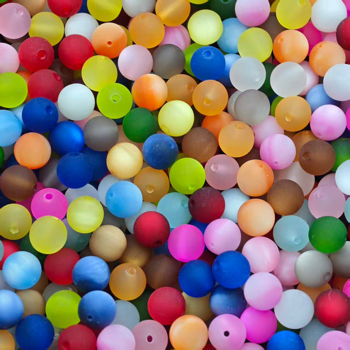 Resin beads -Frosted Cat-Eye (for keychains, phone chains,bracelet, necklace)