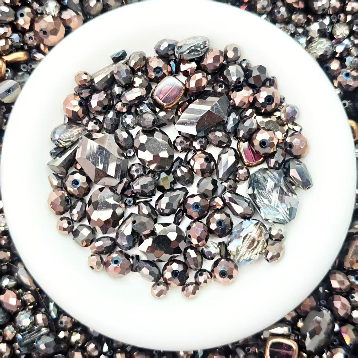 Big sale! Blingbling glass beads - Metal copper (for keychains, phone chains,bracelet, necklace)