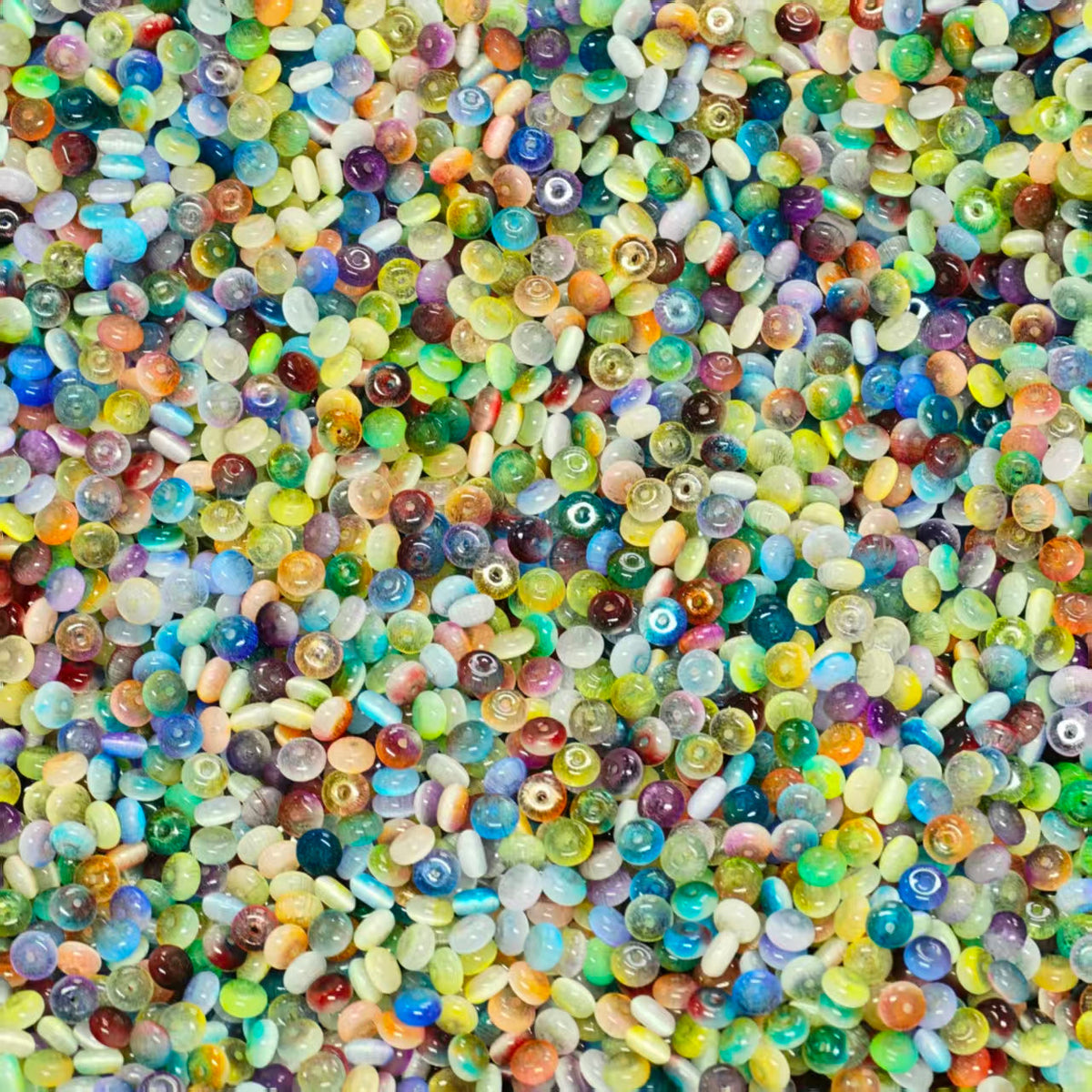 3*6mm High quality mini glass beads-Cat eye abacus beads(for keychains, phone chains,bracelet, necklace)