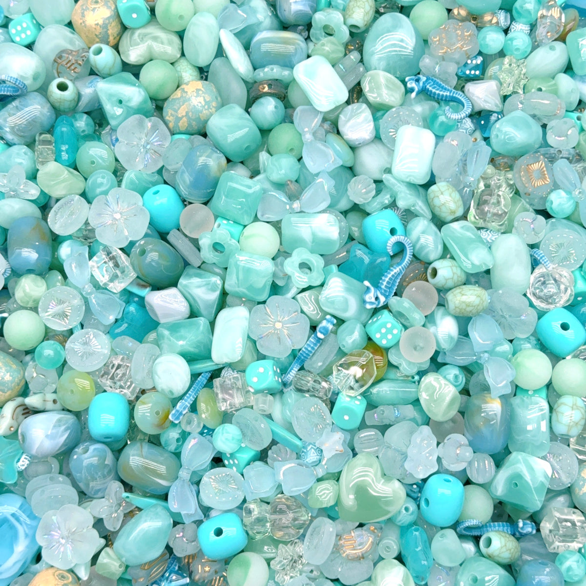Big sale! Acrylic beads - Mint green (for keychains, phone chains,bracelet, necklace)