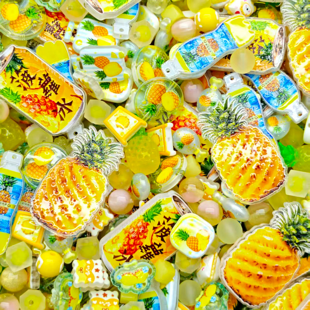 Big sale! Acrylic beads -Pineapple(for keychains, phone chains,bracelet, necklace)