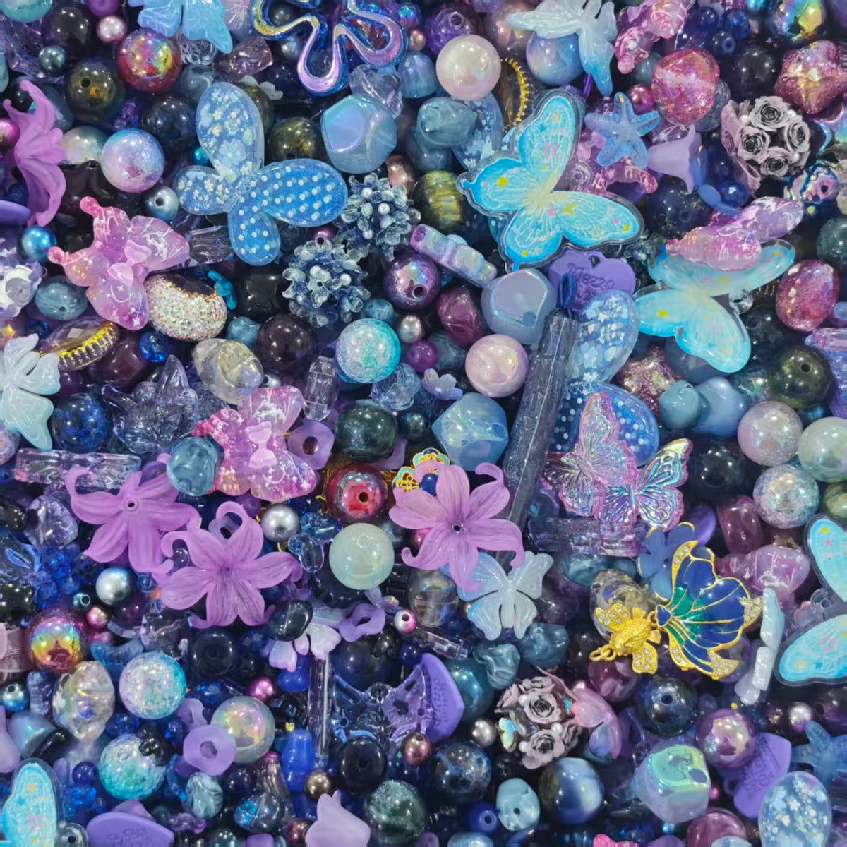 Acrylic beads - Dream butterfly (for beadable pens, keychains, phone chains)