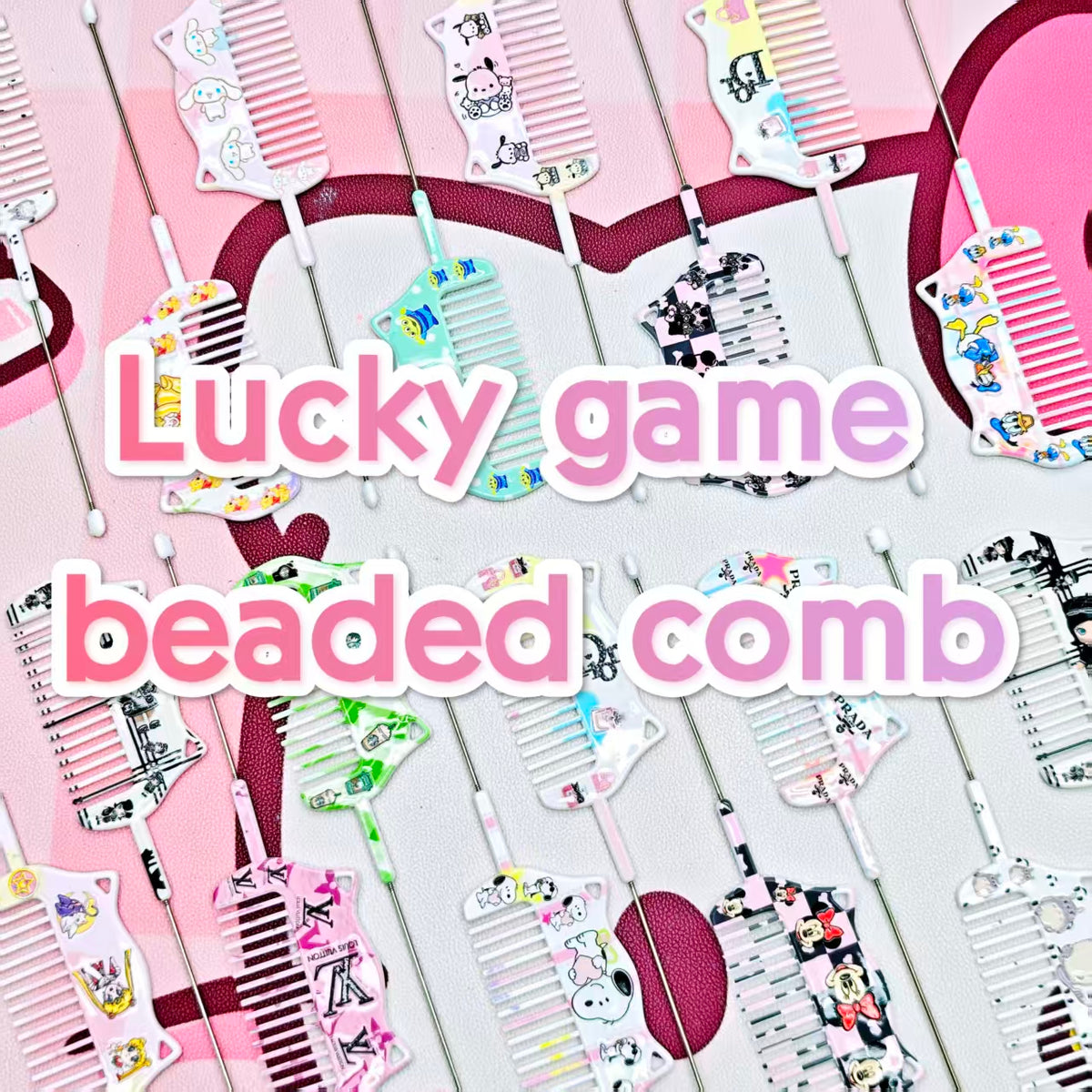 Lucky game - beaded comb