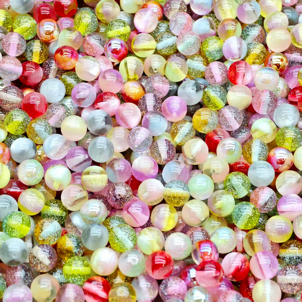 Big sale!Resin beads -16mm glitter mix (for keychains, phone chains,bracelet, necklace)