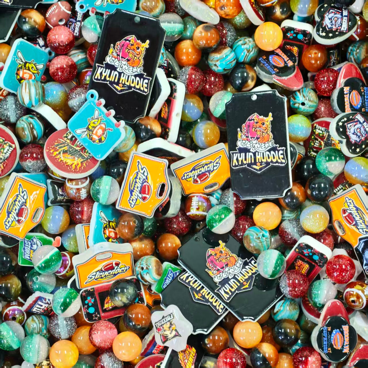 Acrylic beads - Kylin huddie (for beadable pens, keychains, phone chains)