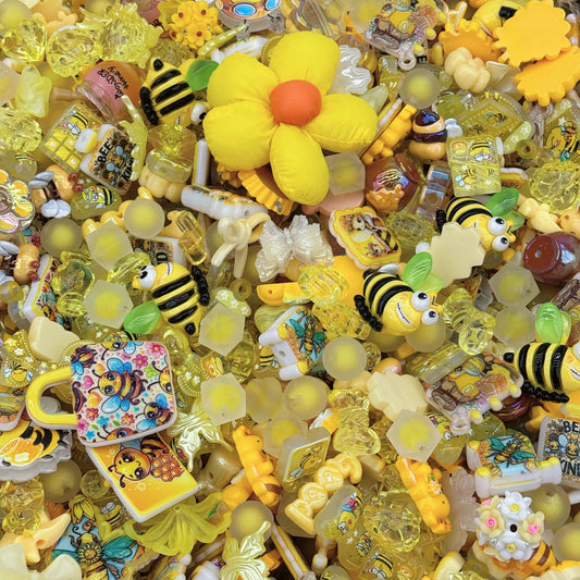 Acrylic Beads -Bee(for beaded pen, keychains, phone chains)