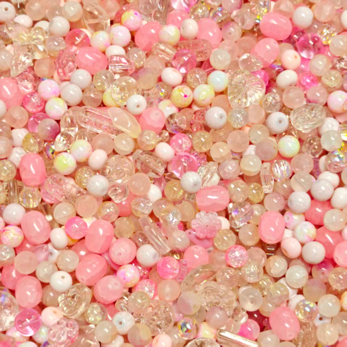 Big sale! Glass beads - Peach (for keychains, phone chains,bracelet, necklace)