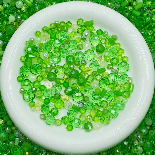 Big sale！ Blingbling glass beads -Grass green (for keychains, phone chains,bracelet, necklace）