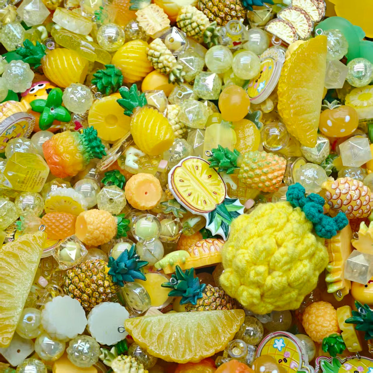 Acrylic Beads - Pineapple (for beaded pen, keychains, phone chains)