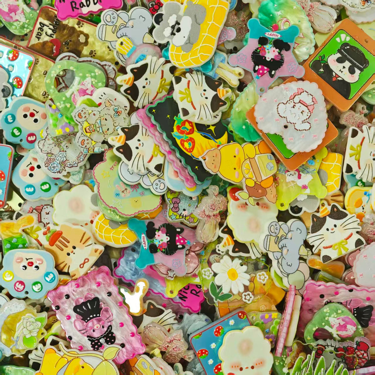Big sale！！Acrylic Beads -Cute tags mix (for beaded pen, keychains, phone chains)