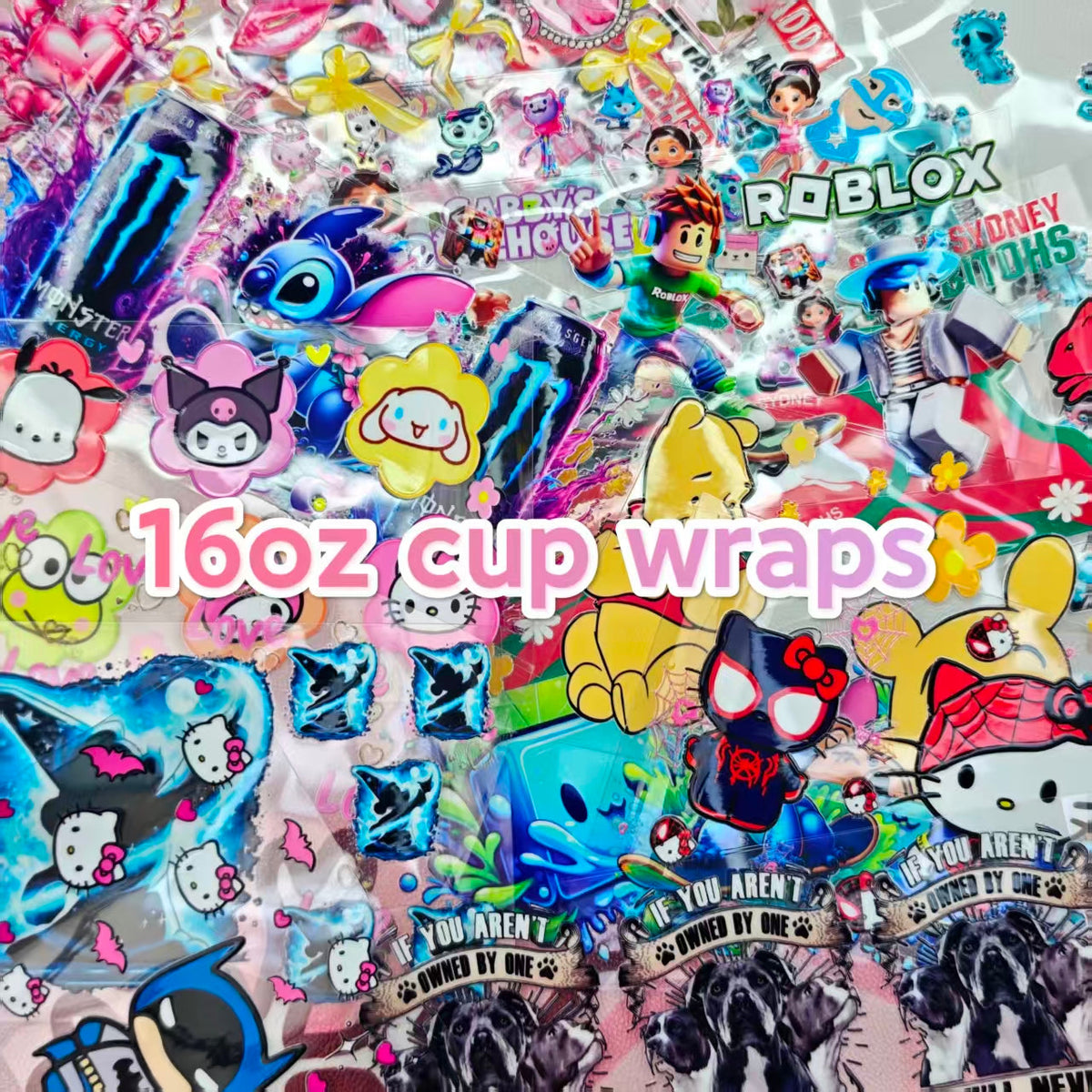 Lucky game - 16oz cup wraps