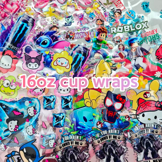 Lucky game - 16oz cup wraps