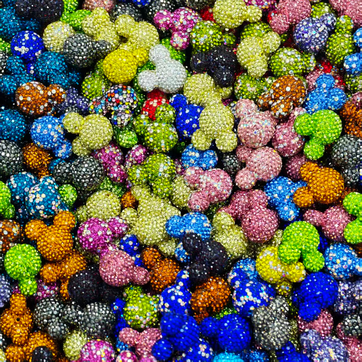 Big sale! Fancy beads Mickey Head  50ml (There will be slight diamond loss)(for keychains, phone chains,bracelet, necklace)