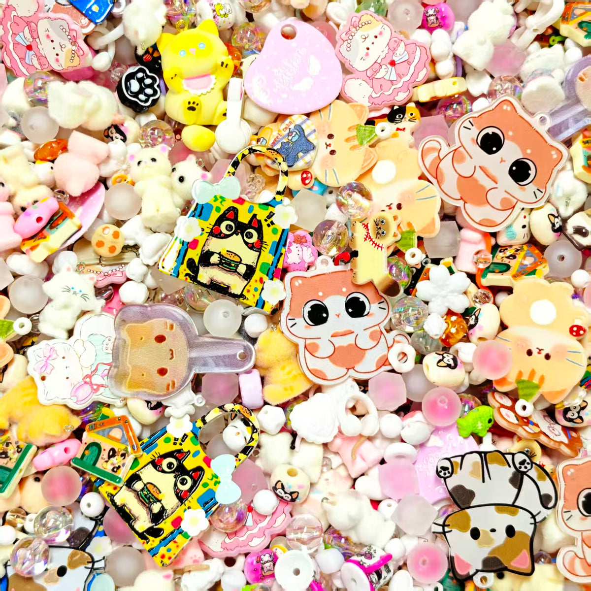 Big sale！ Acrylic beads -Kitty mix(for keychains, phone chains,bracelet, necklace)