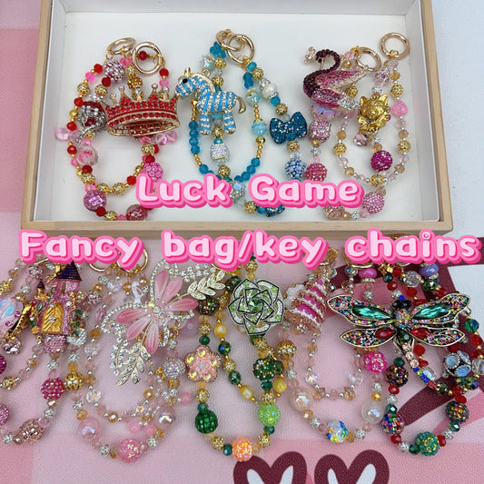 Lucky game-Fancy blingbling bag/key chains （handmade,1% of flaws)
