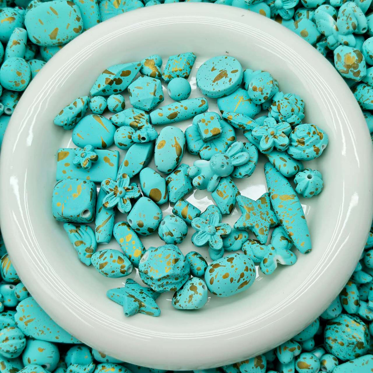 （last 1）Big sale！ Acrylic beads -Frosted blue(for keychains, phone chains,bracelet, necklace)