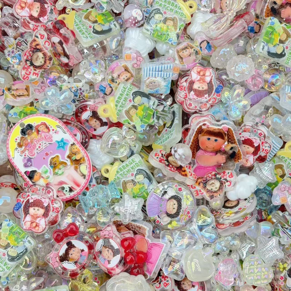 Acrylic beads - Cabbage patch (for beadable pens, keychains, phone chains)