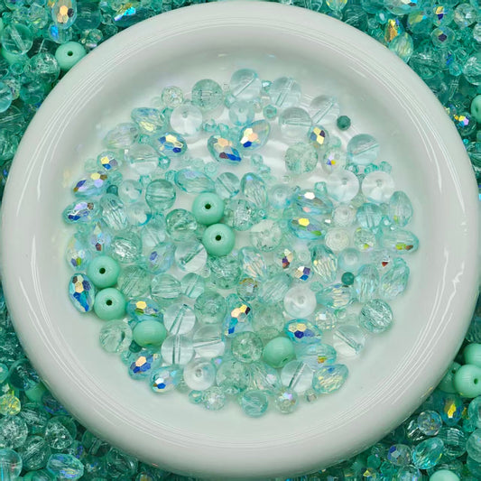 Big sale！ Blingbling glass beads -Tiffany blue (for keychains, phone chains,bracelet, necklace）