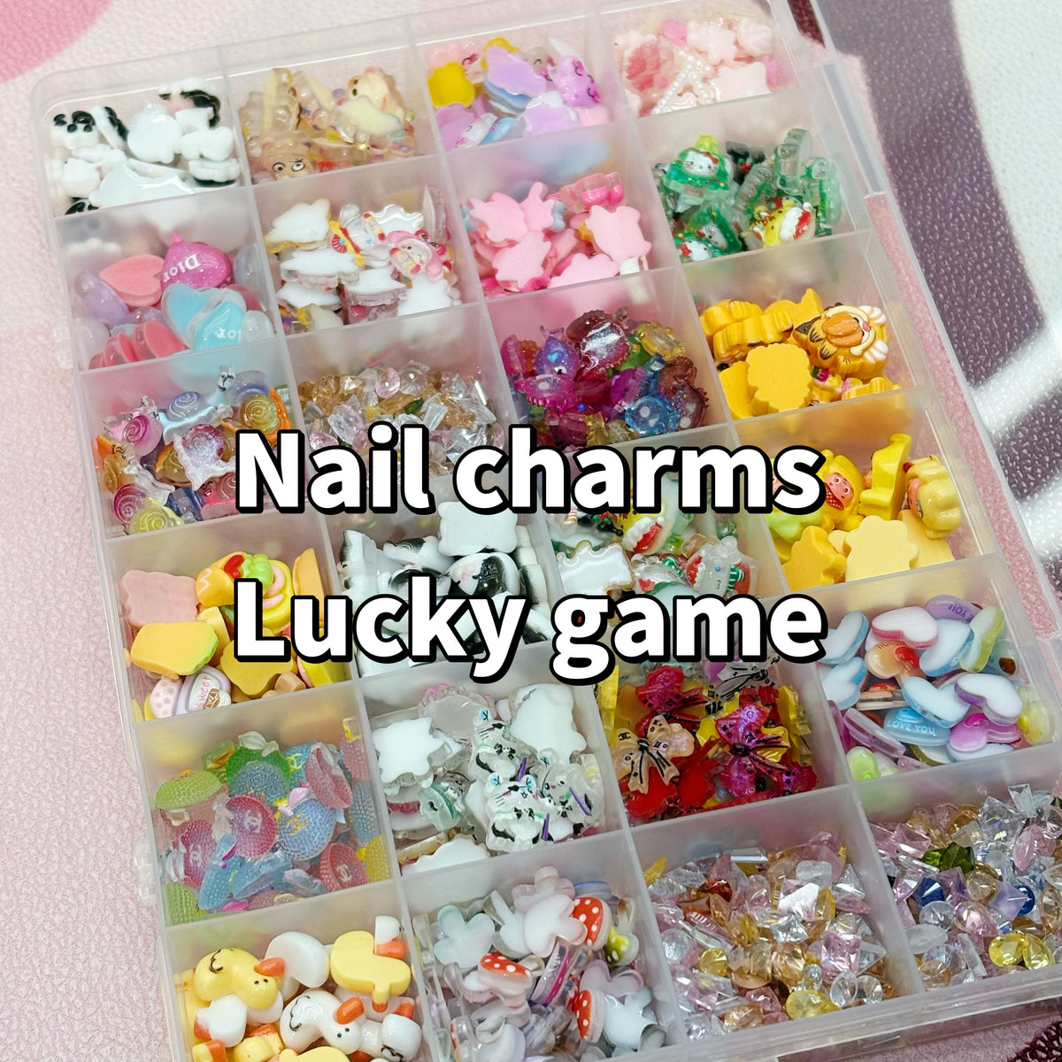 Lucky game- Nailcharms Capsule (for deco pen, nails, phone cases, beads etc