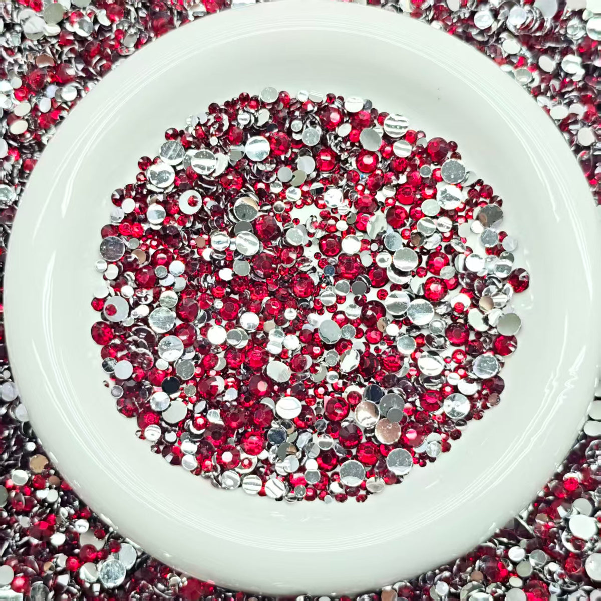 Big sale ! Rhinestone - 2-6mm Red(for diamond painting, nail art etc)