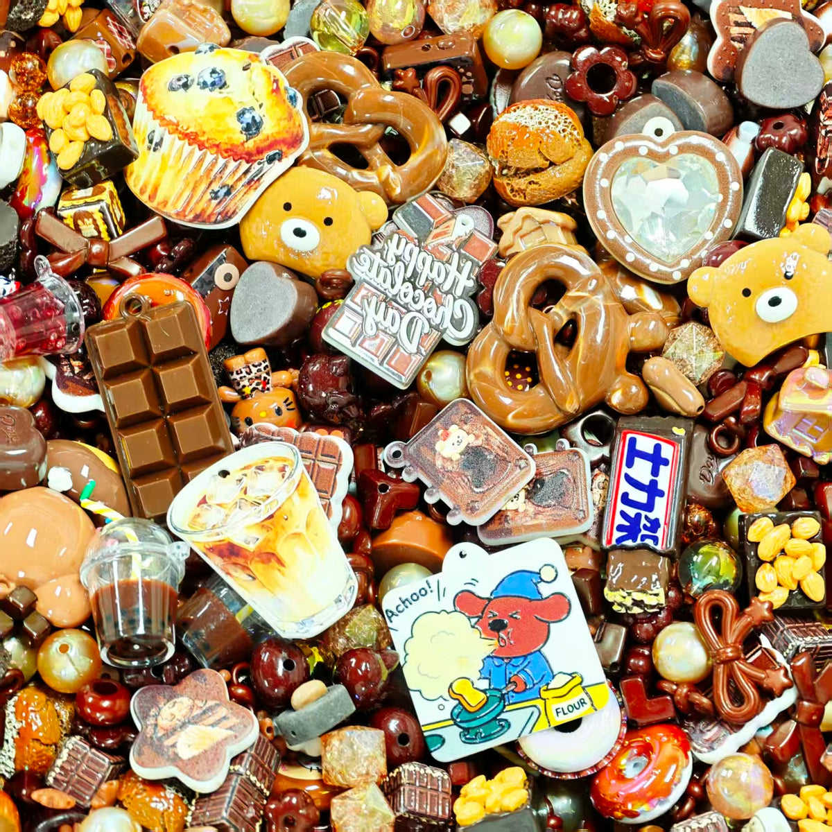 Big sale！ Acrylic beads -Chocolate(for keychains, phone chains,bracelet, necklace)