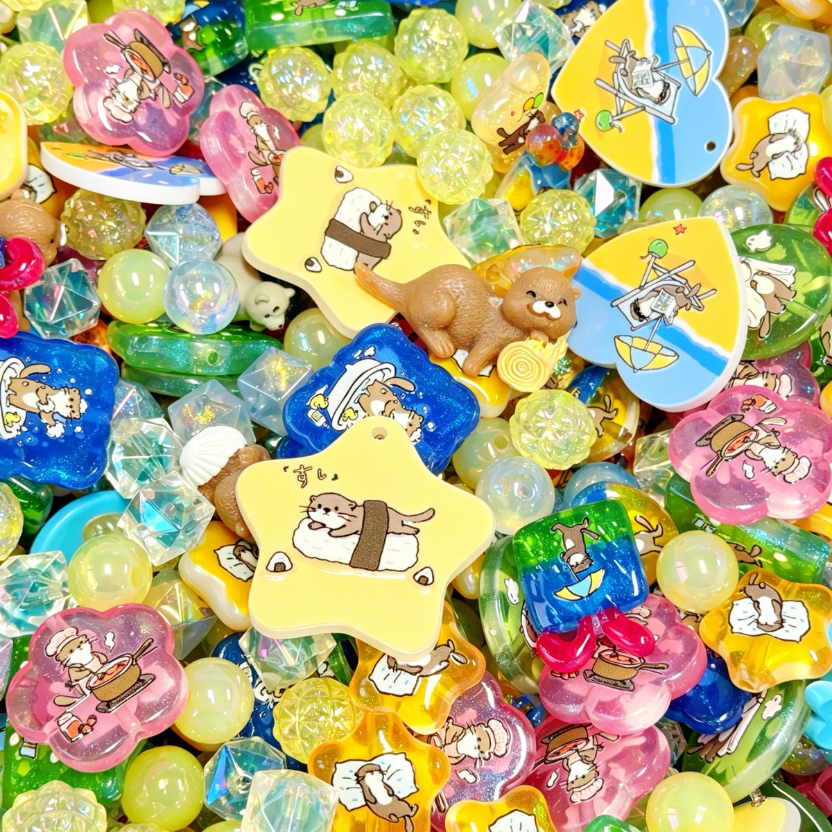 Big sale！ Acrylic beads - Otter (for keychains, phone chains,bracelet, necklace)
