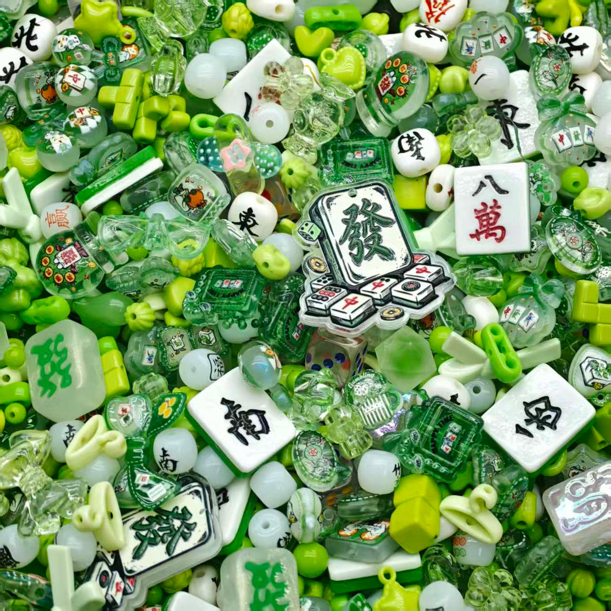 Acrylic Beads - Mahjong (for beaded pen, keychains, phone chains)