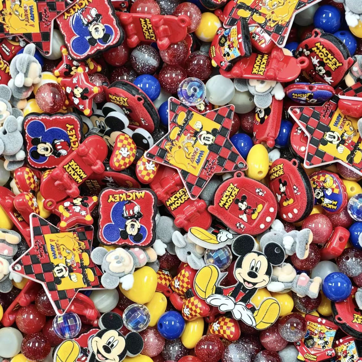 Acrylic beads - Micky (for beadable pens, keychains, phone chains)