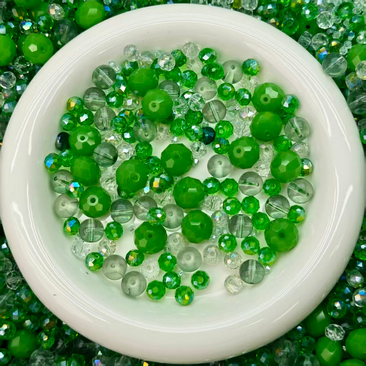Big sale！ Blingbling glass beads - Dark green (for keychains, phone chains,bracelet, necklace）