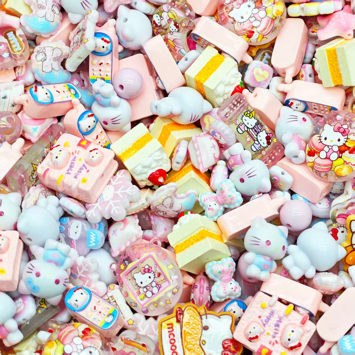 (last 1)Big sale！ Acrylic beads -Kitty party (for keychains, phone chains,bracelet, necklace）