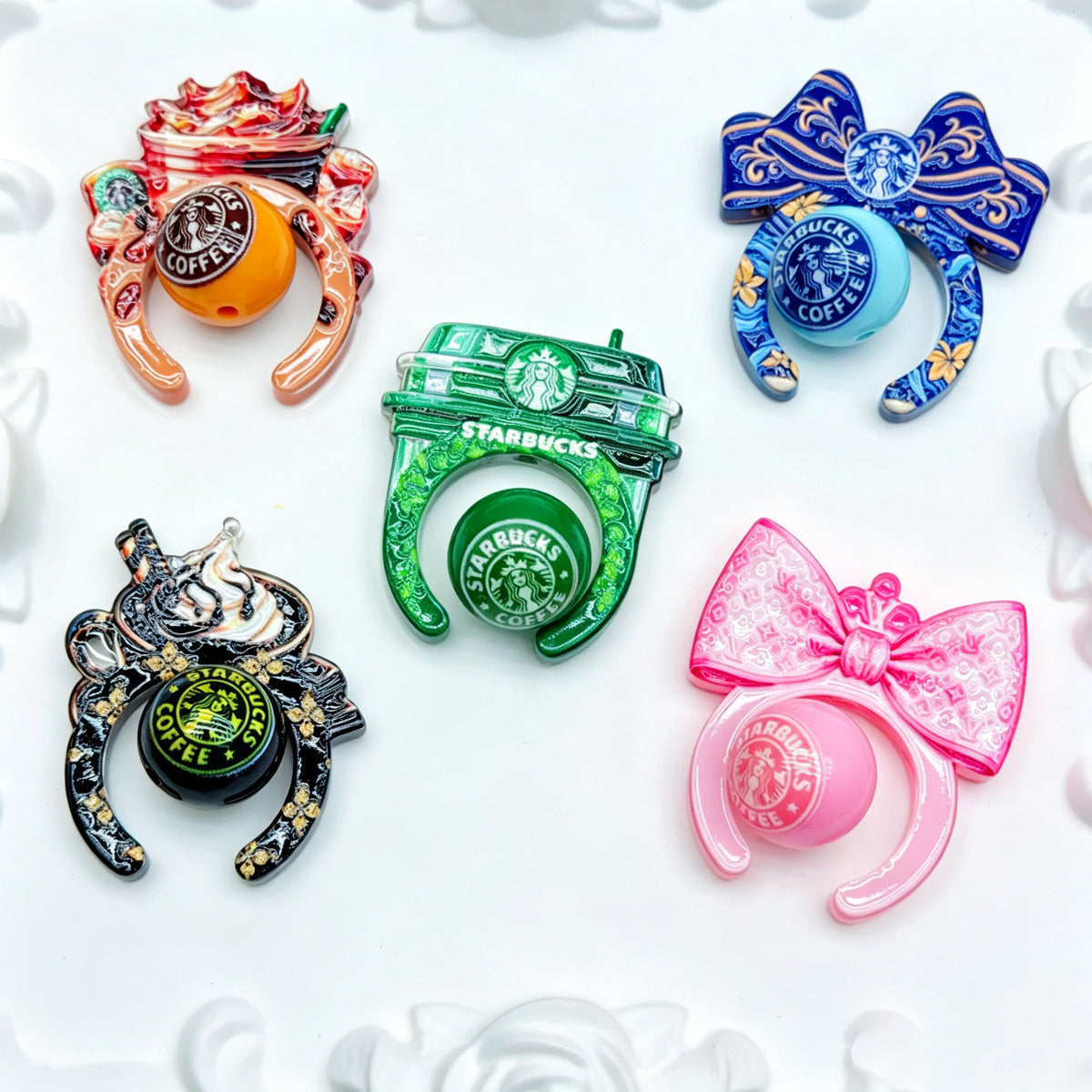 Acrylic beads set /1 bag (10 sets)(for beaded pen, keychains, phone chains, bracelet, necklace)