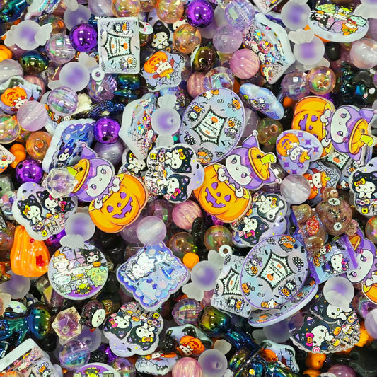 Acrylic beads - New Halloween Sanrio (for beadable pens, keychains, phone chains)