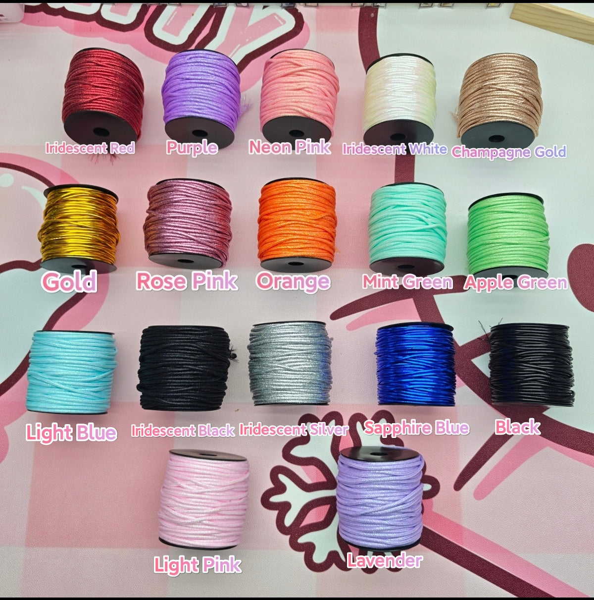 Tool-4mm Colored Waxed Thread – 50 Meters