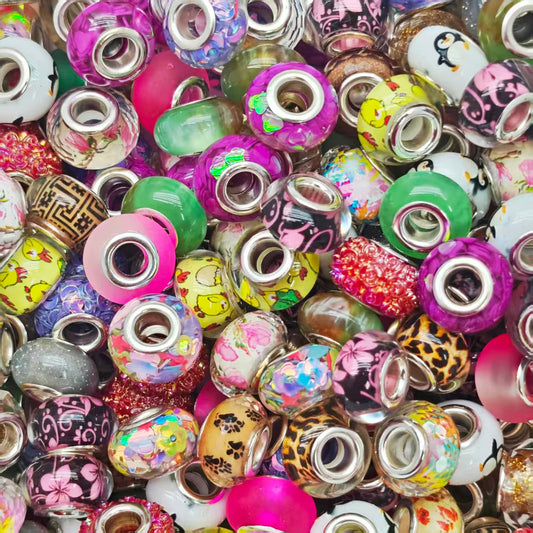 Lucky game - Big hole beads ( for pandora bracelets, for beaded pen )