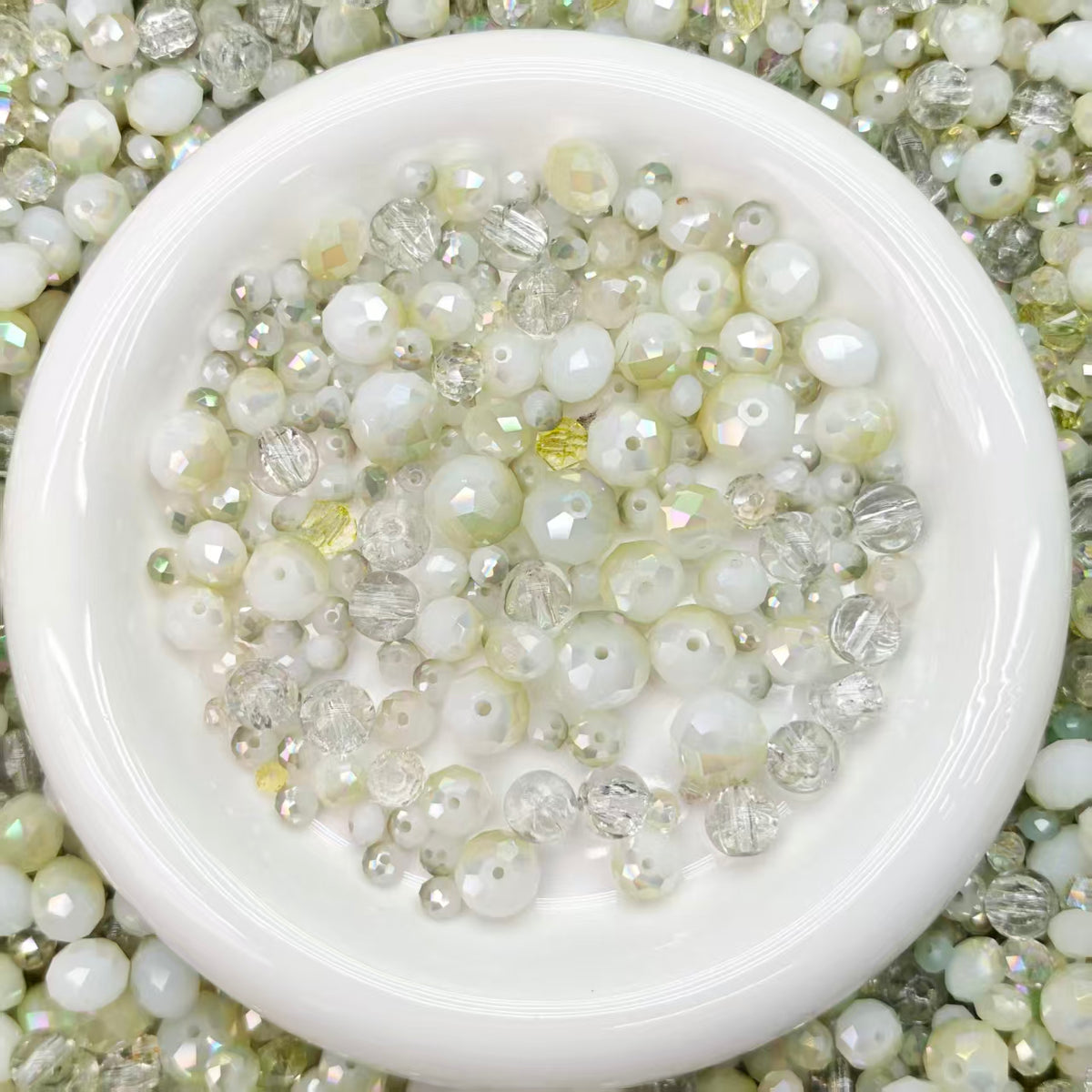 Big sale！ Blingbling glass beads -Little yellow   (for keychains, phone chains,bracelet, necklace）