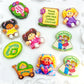 Acrylic Flat beads /1 bag(10pcs)(for beaded pen, keychains, phone chains, bracelet, necklace)