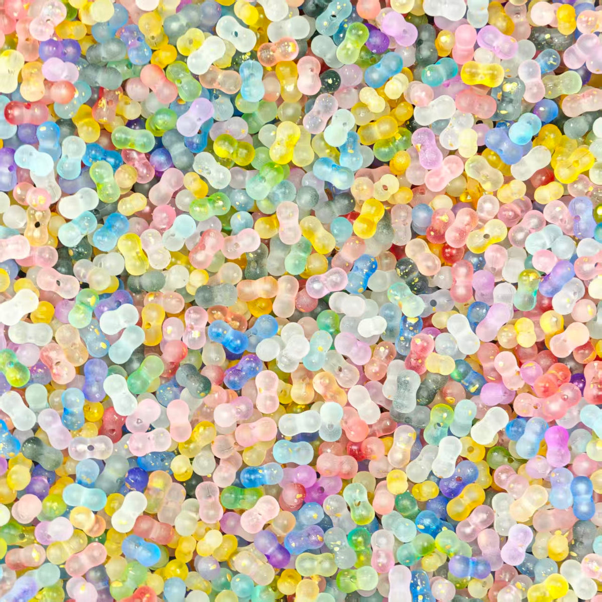 Acrylic beads - Clear peanut (for beadable pens, keychains, phone chains)