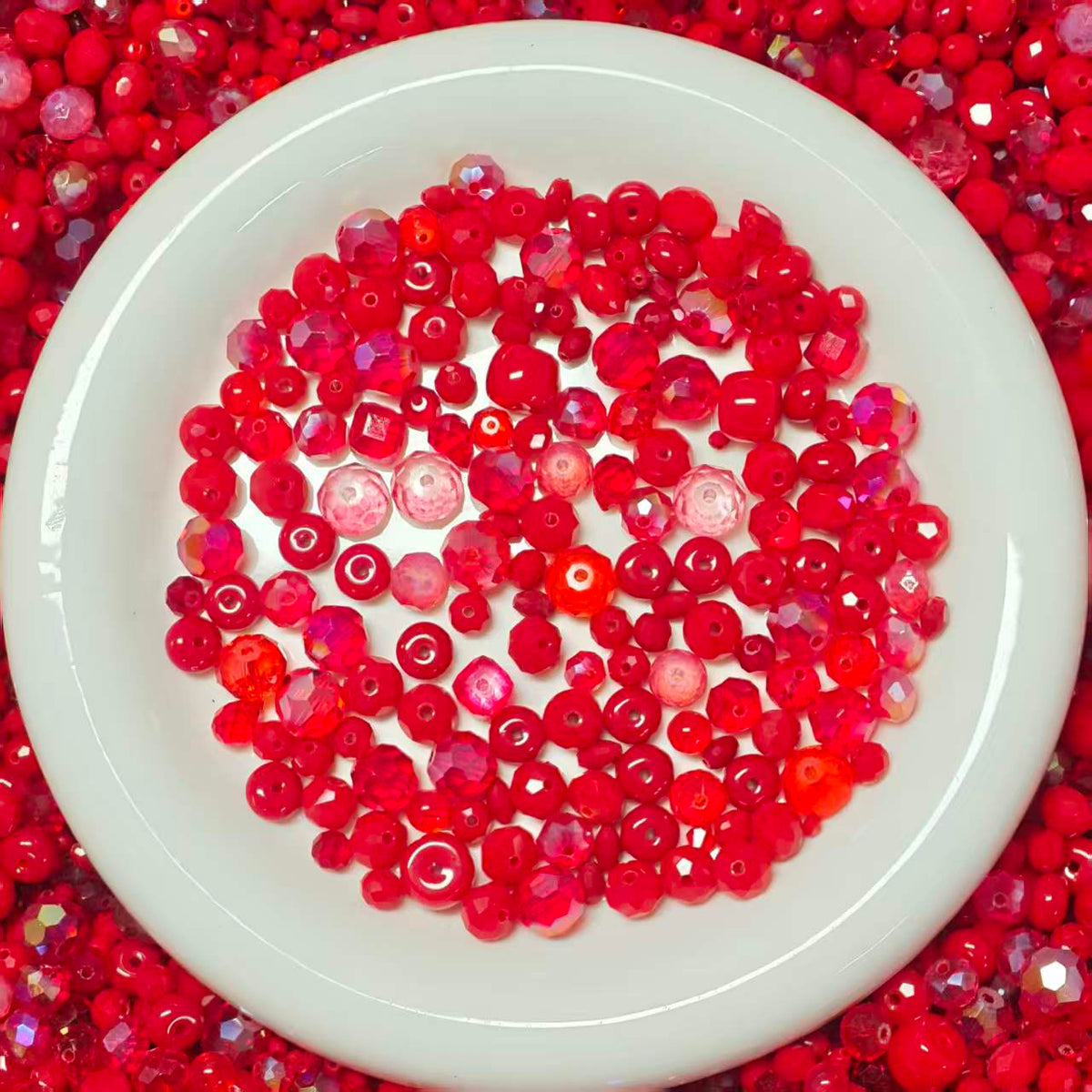 Big sale！ Blingbling glass beads - Fire red(for keychains, phone chains,bracelet, necklace）